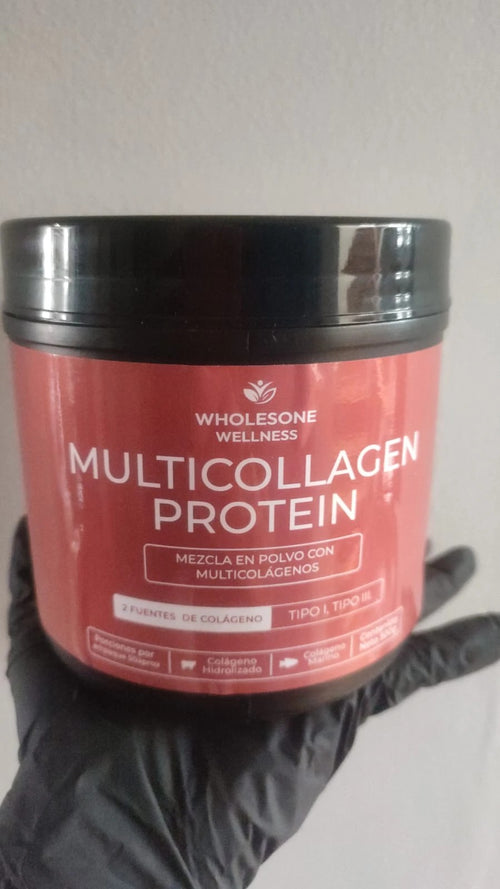 Multicollagen Protein 500 g, frente del frasco